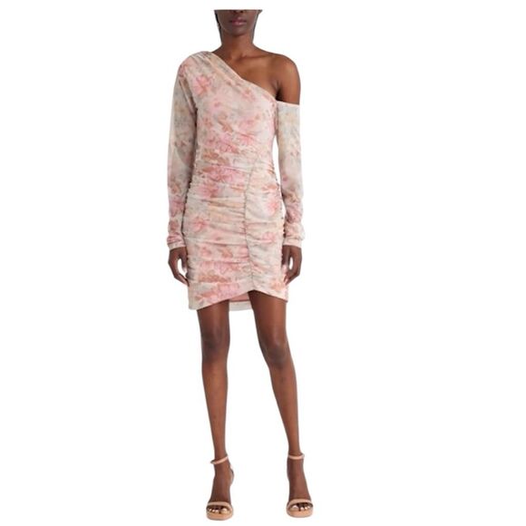 Free People Chloe One-Shoulder Long Sleeve Minidress Size S Asymmetrical Whimsy - Picture 1 of 16